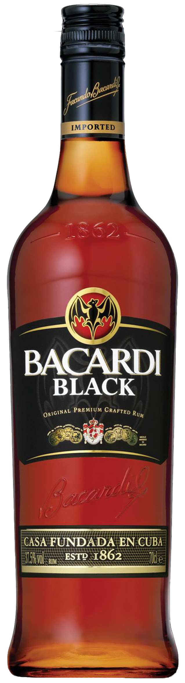 Rum Bacardi Premium Black 1×980 mL – Fornecedor: Bacardi