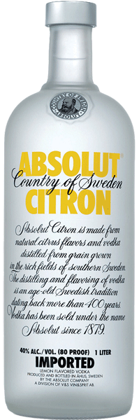 Vodka Absolut Citron 1x1000ML – Fornecedor: Pernod Ricard