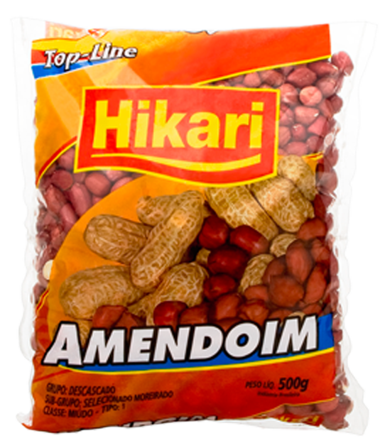 Amendoim Cru Descascado Hikari 6x500G – Fornecedor: Hikari