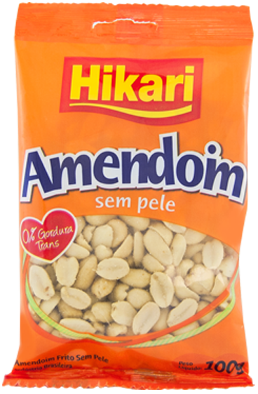 Amendoim Sem Pele Torrado Hikari 24x100G – Fornecedor: Hikari