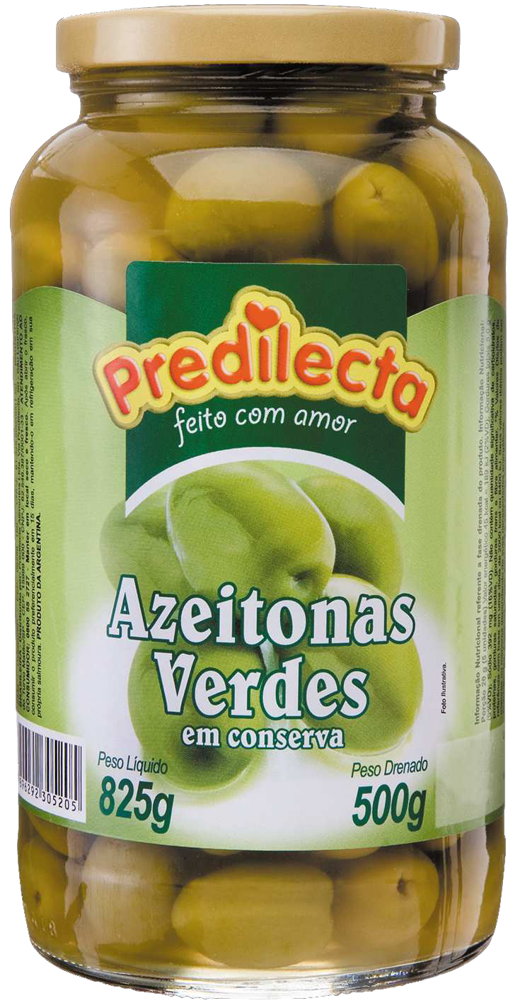 Azeitona Verde Predilecta PT 6x500G -Fornecedor: Predilecta