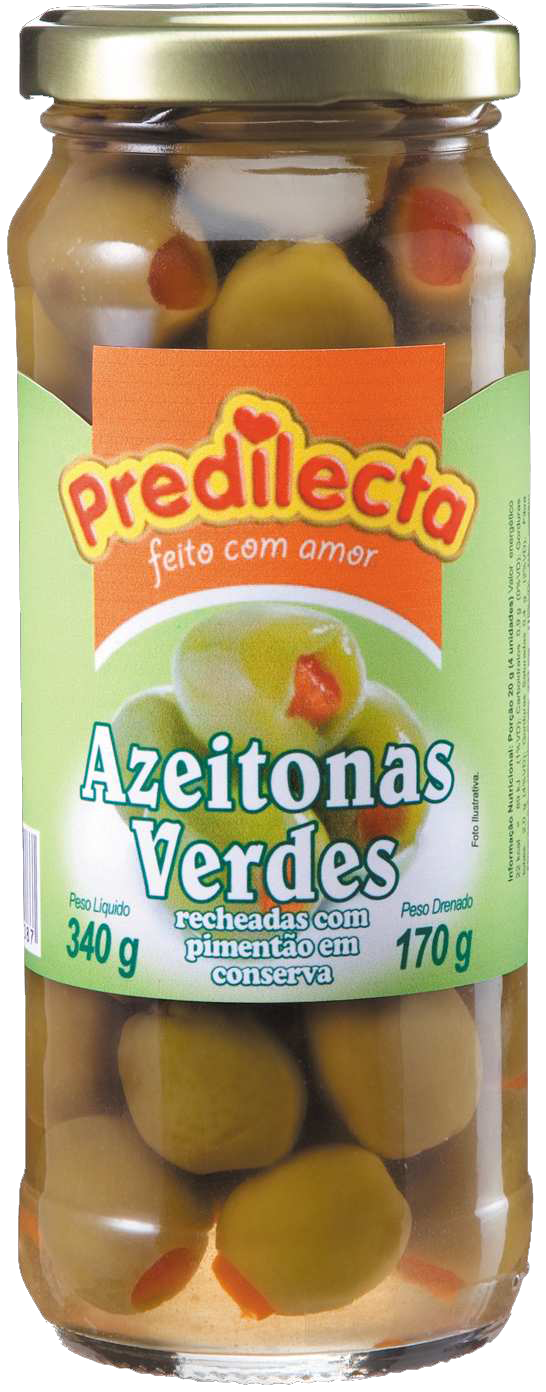 Azeitona Verde Rech. Predilecta PT 6x170G -Fornecedor: Predilecta