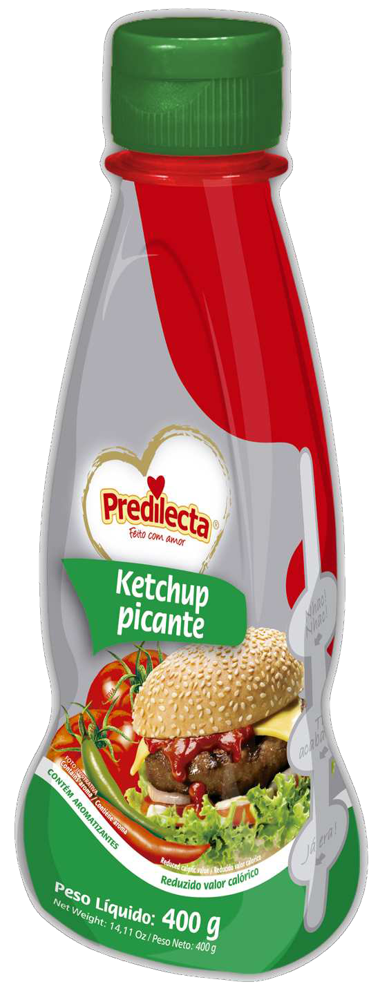 Catchup Bisnaga Picant. Predilecta 6x400G -Fornecedor: Predilecta