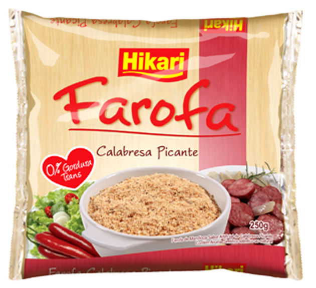 Farofa Hikari de Calabresa 12x250G – Fornecedor: Hikari