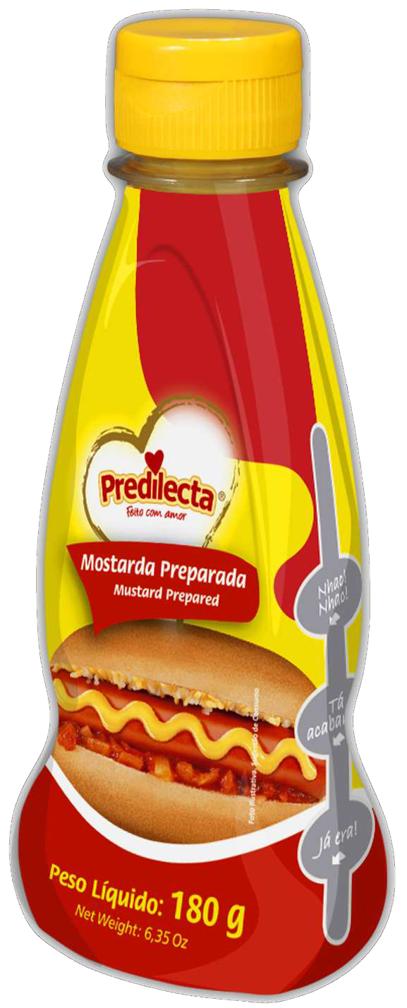 Mostarda Bisnaga Predilecta  6x180G -Fornecedor: Predilecta