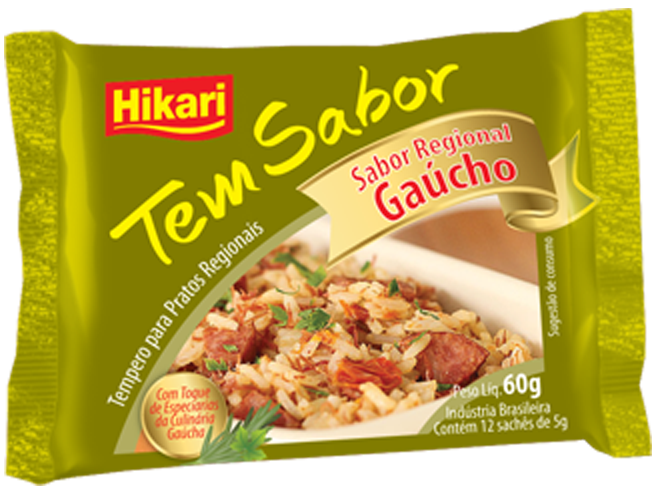 Tempero Hikari Sabor Gaúcho 12x60G – Fornecedor: Hikari