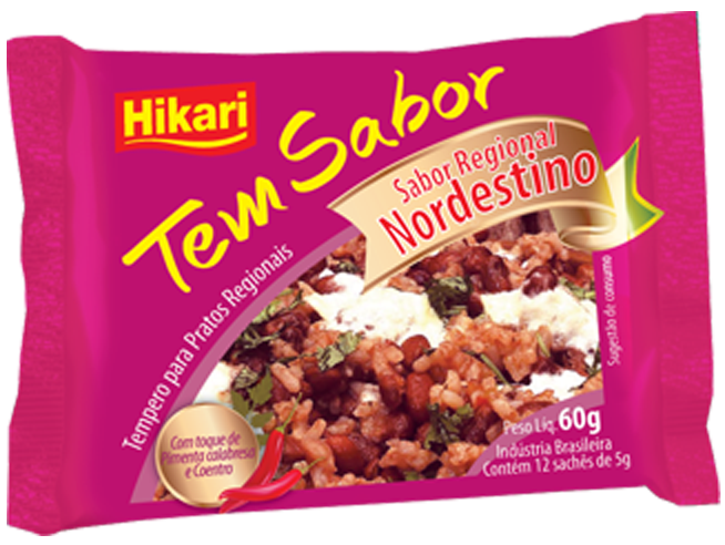 Tempero Hikari Sabor Nordestino 12%MCEPASTEBIN%x60G – Fornecedor: Hikari