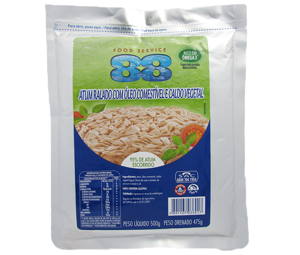 ATUM RALADO 88 OLEO C VEG POUCH 1X500G – Fornecedor: GDC Alimentos