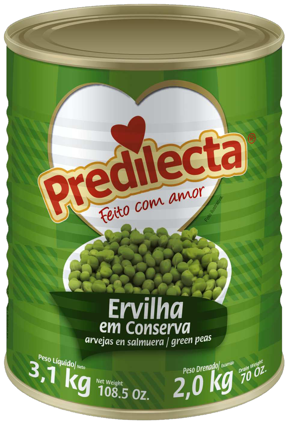 Ervilha Conserva Predilecta LT 1x2KG – Fornecedor: Predilecta