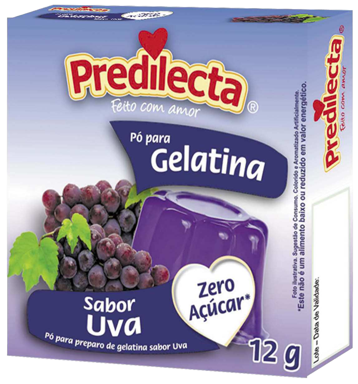 Gelatina Predilecta Zero Uva 12x12G – Fornecedor: Predilecta