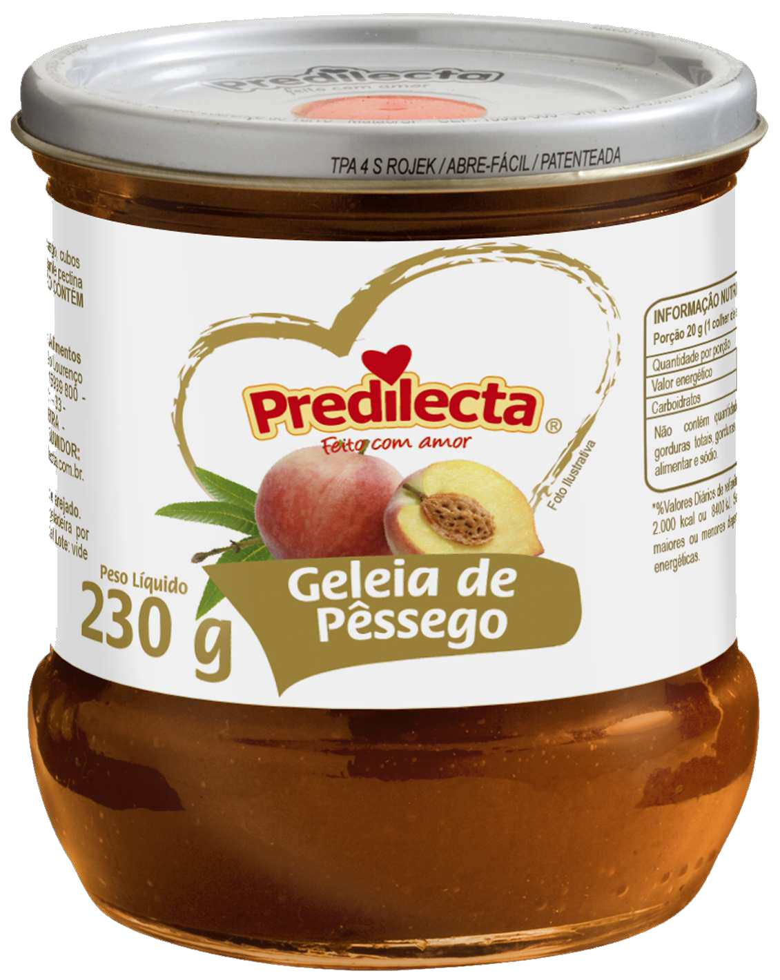 Geleia de Pesego Predilecta 6x230G – Fornecedor: Predilecta