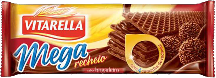 Bisc. Vitar. Mega Waf Brigadeiro 30x120G – Fornecedor: Vitarella