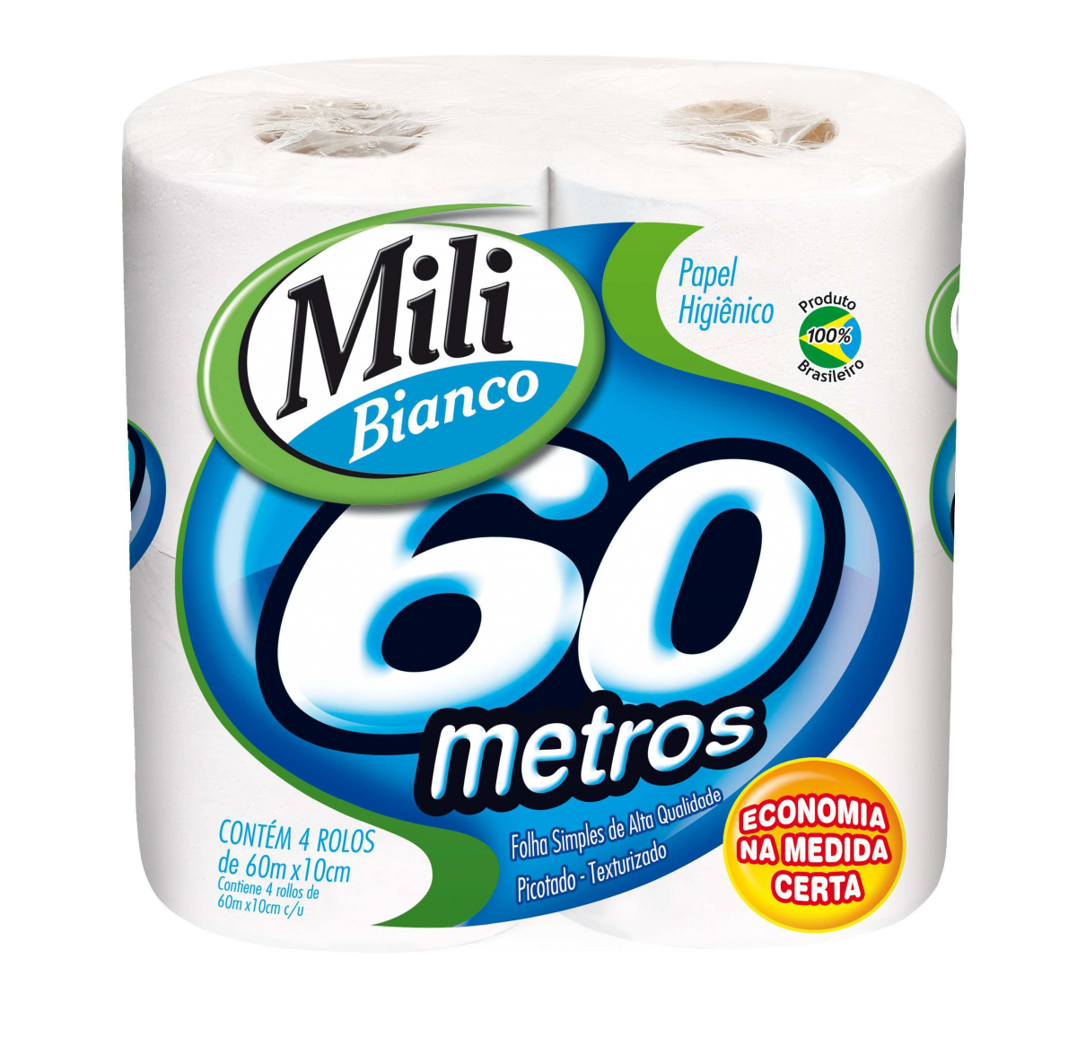 PAPEL HIG. MILI BIANCO NEUTRO 60M 16X4UN – FORNECEDOR: MILI