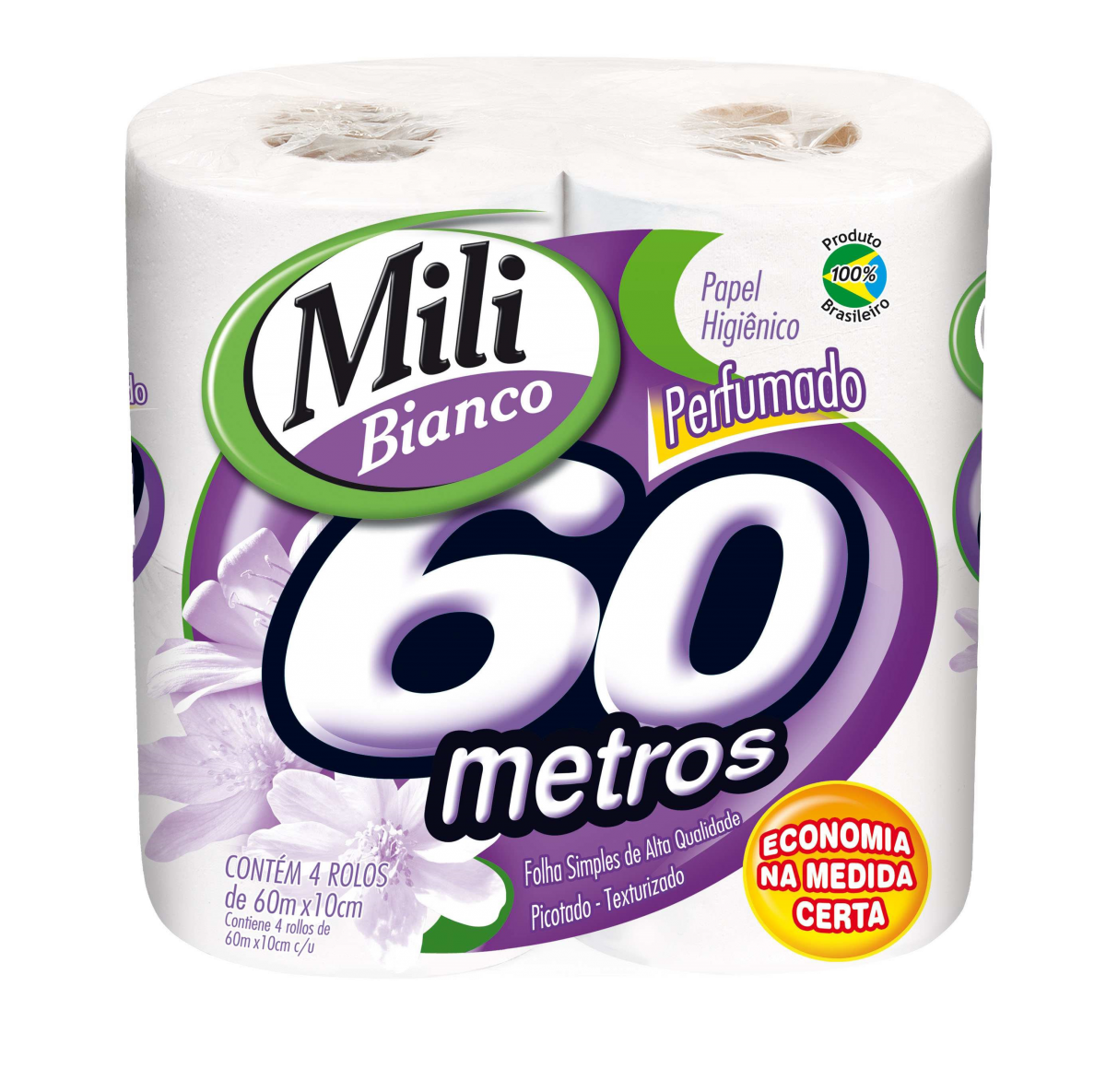 PAPEL HIG. MILI BIANCO PERF 60M 16X4UN – FORNECEDOR: MILI