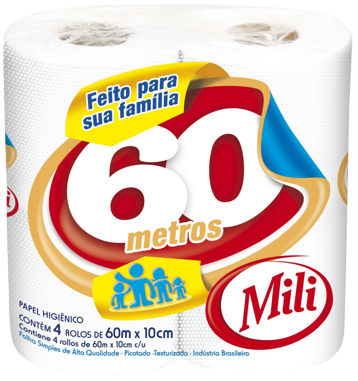 PAPEL HIG. MILI 60M 16X4UN – FORNECEDOR: MILI