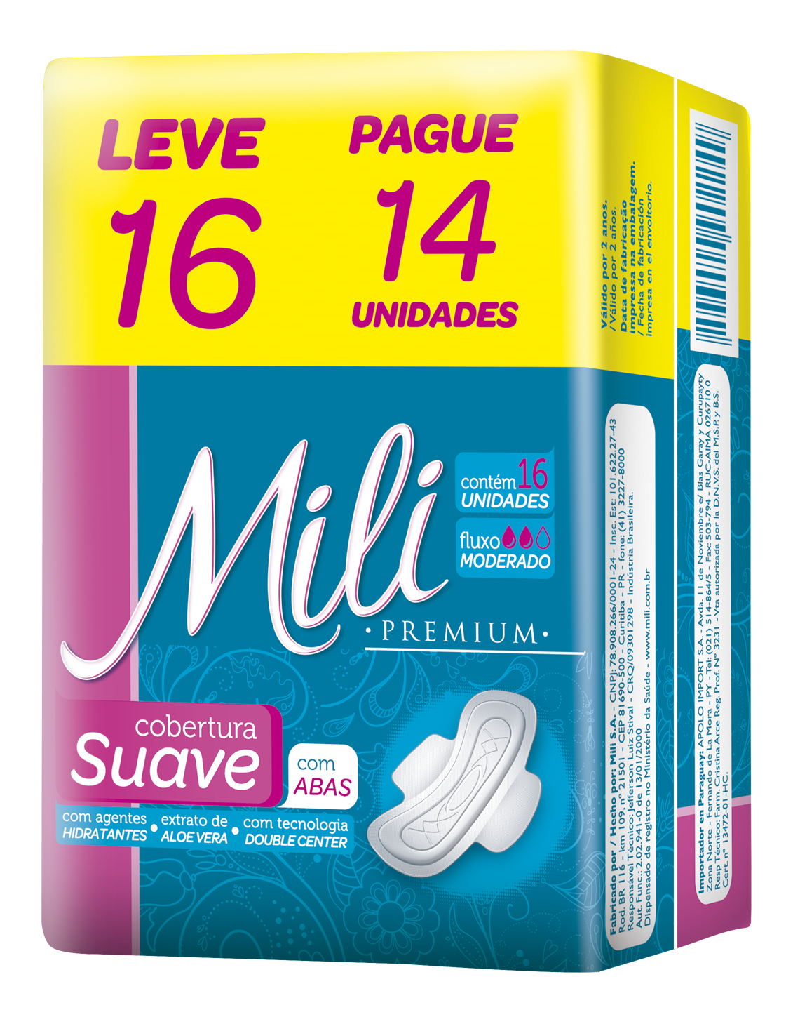 ABSORV.PROTETOR DIARIO MILI 6X15UN – FORNECEDOR: MILI